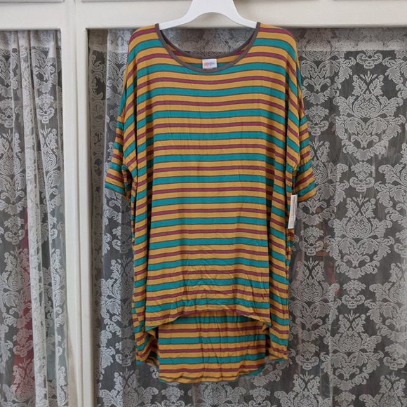 LuLaRoe Tops - Striped High-Low Tunic | LuLaRoe Irma 3XL